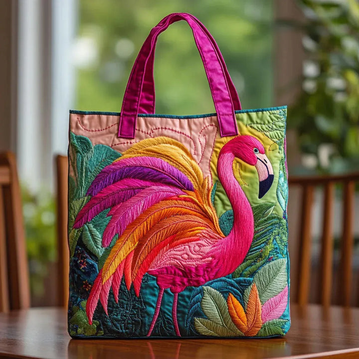 Tilkku-kangaskassi – sateenkaari flamingo
